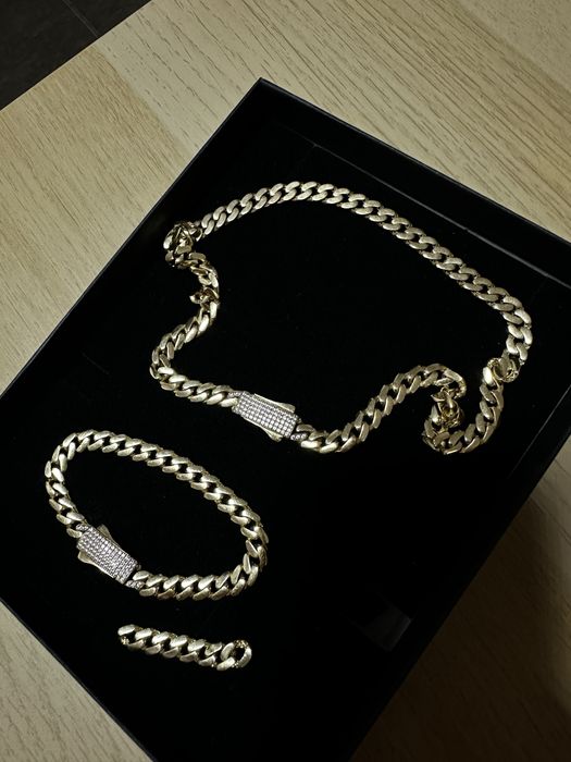 Set stil cubanez aur 14k