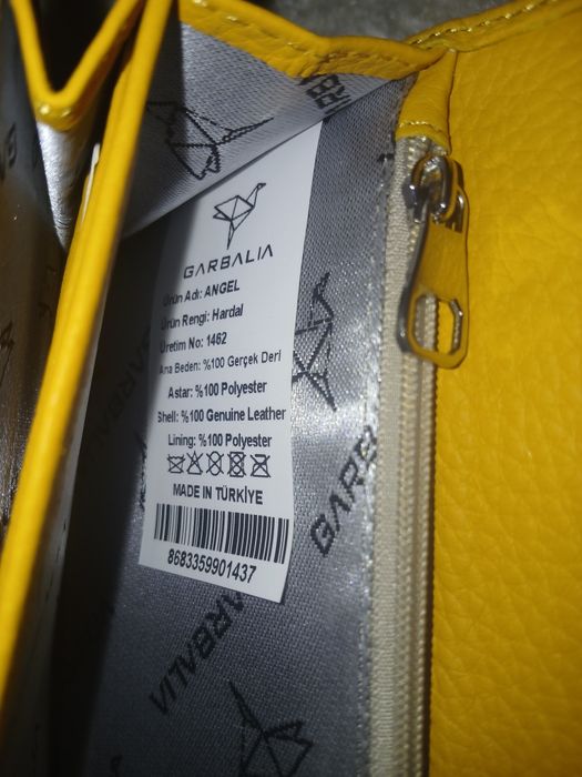 НОВО! Портмоне Garbalia естествена кожа горчица