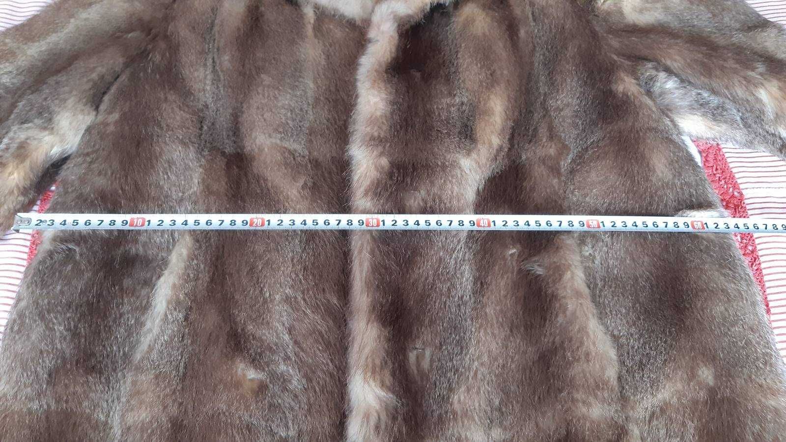 Палто от естествена кожа визон