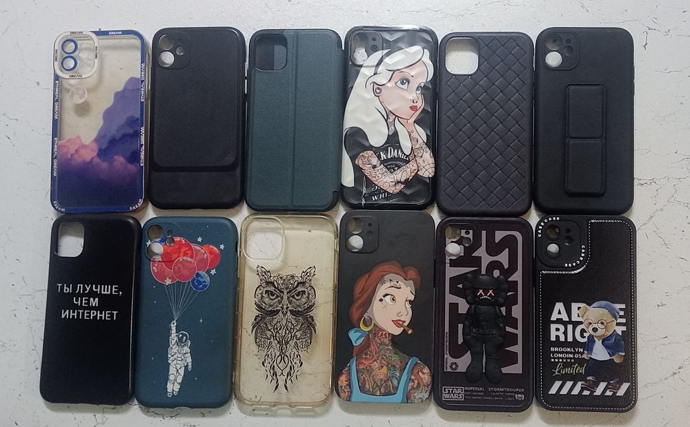 Чехлы на iPhone 11 б/у 12 шт.