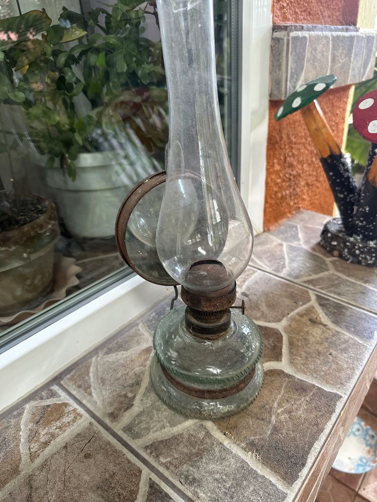 Lampa veche gaz cu sticla