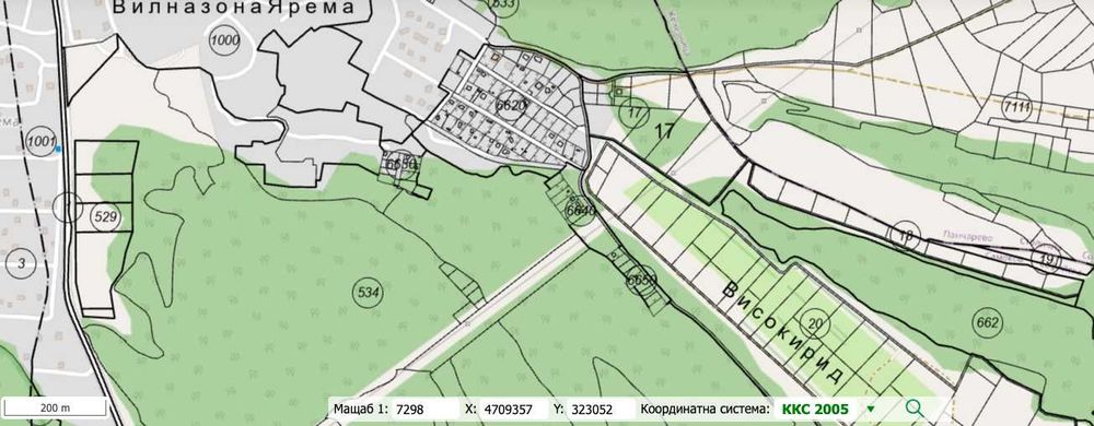 Продавам 485 к.м. парцел в.з. “Ярема” местност “Високи рид”