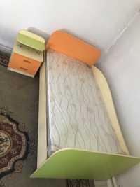 Детская спальня с набором матрас тумбочка и шкаф