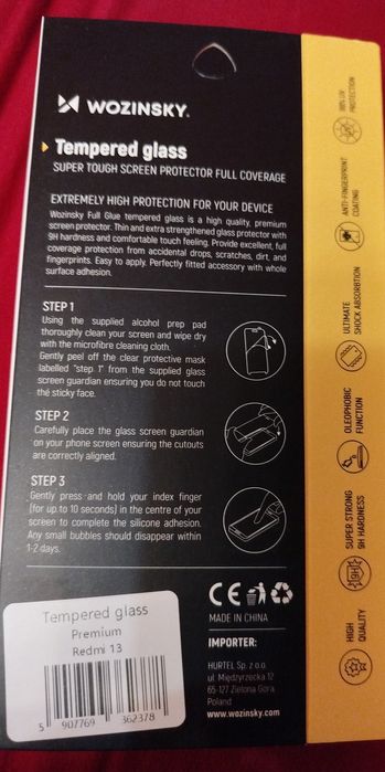 Folie temperd glass premium Xiaomi Redmi 13