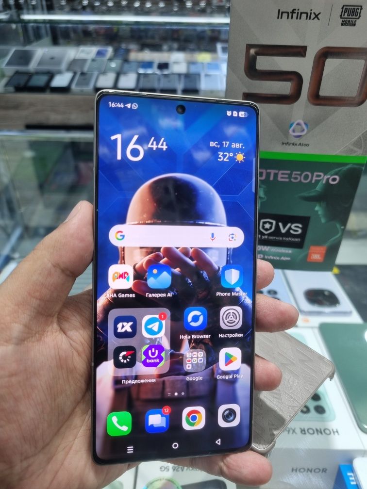 Note 50 pro 24/256gb 1 yil garantiya b.u