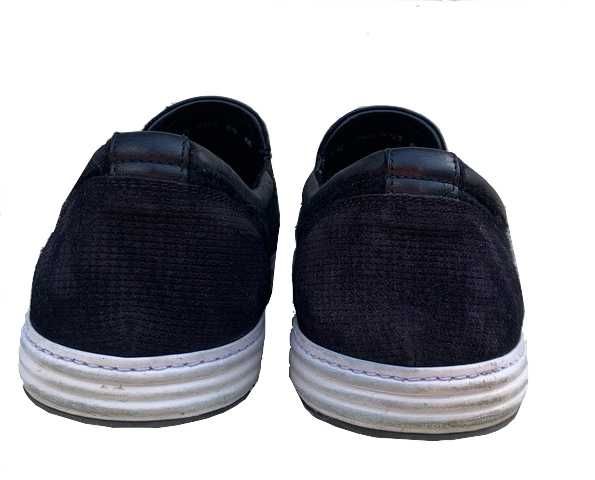 Auth Salvatore Ferragamo Pony Hair Sneakers Pantofi Negru EU42.5