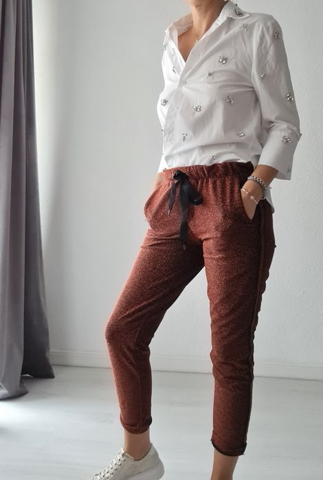 Pantaloni Bsb model trendy casual material subțire și  confortabil.
