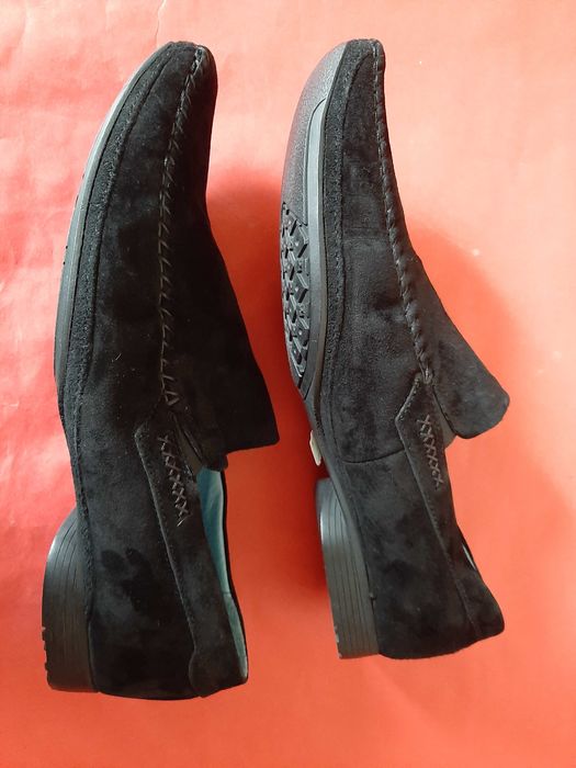 Английски Черни Мокасини от Велур 'Hush Puppies'-No:45