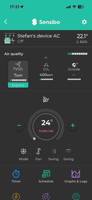 Controller AC Sensibo Air Pro