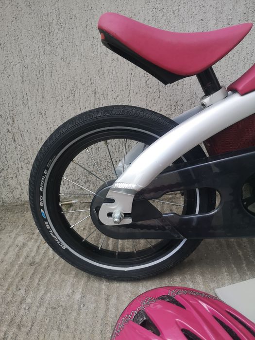 Bicicletă copii BMW Kidsbike 14 Zoll 2 in 1 rosu/gri+casca orig. BMW