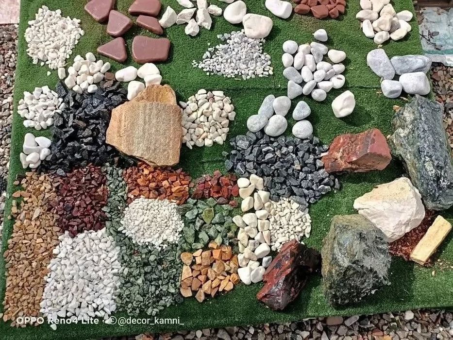 Ақ тас Мраморная галька Мраморная Крошка Декоративный камень