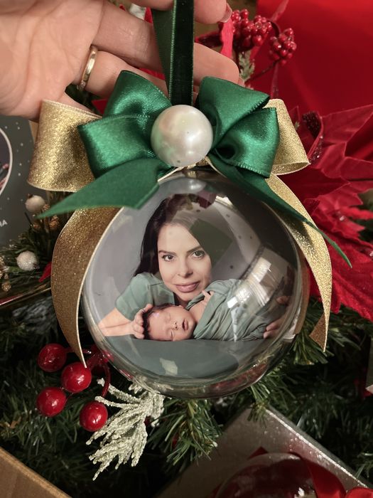 Коледна топка със снимка