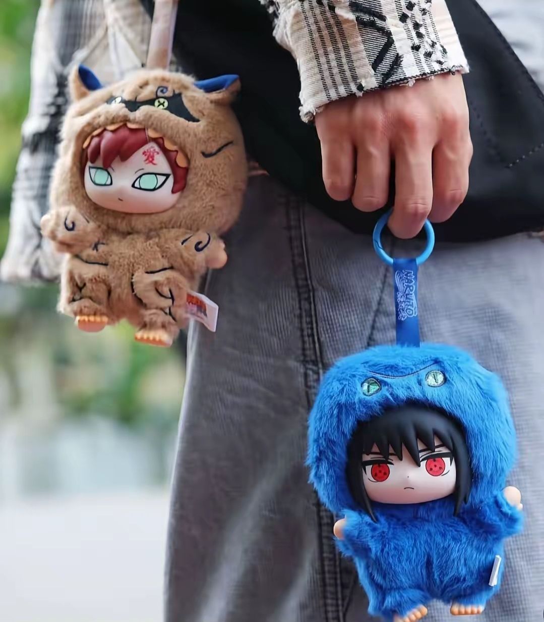 Naruto Beast Party x Labubu — оригинален плюшен ключодържател / играчк
