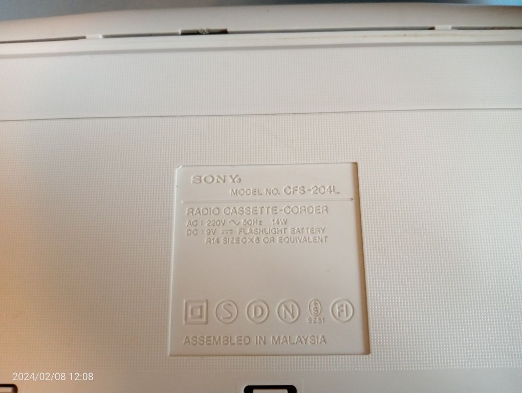 Sony CFS-204L radiocasetofon vintage