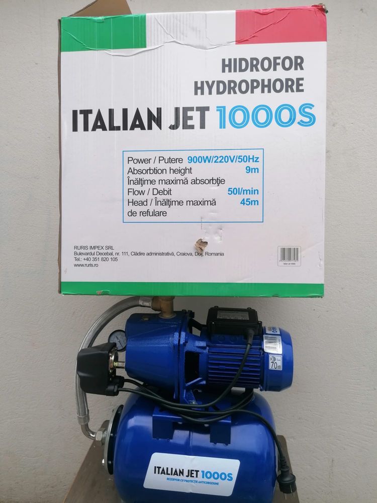Hidrofor "ITALIAN JET 1000S" produs nou