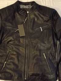PHILIPP PLEIN-мъжко яке.Естествена кожа-размер-XL