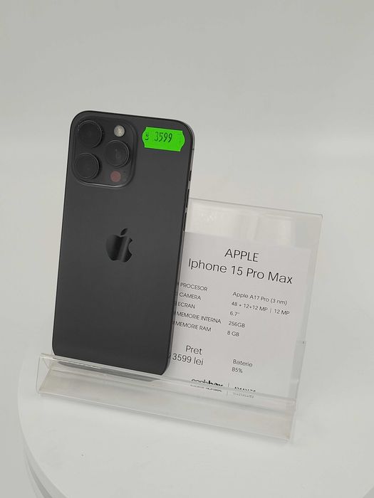 Iphone 15 Pro Max 256GB Baterie85 Garantie 24 Luni CashBox