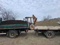 Nisip. Pamant vegetal. Agregate minerale. Pietris Buldoexcavator Moloz