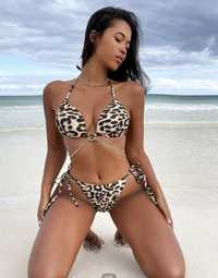 Costum de baie din doua piese cu animal print