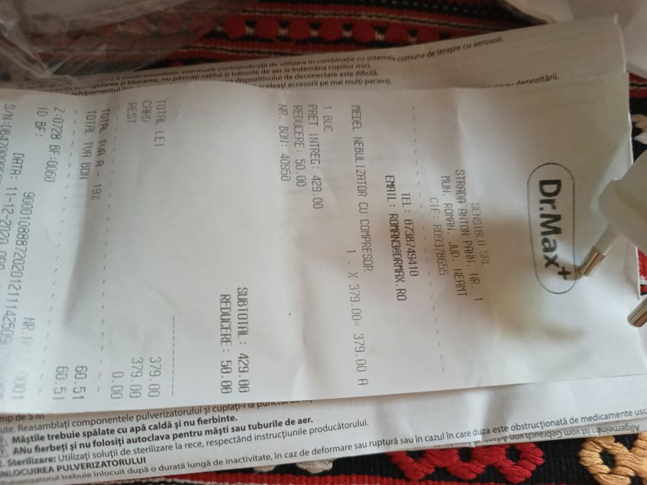 Aparat aerosoli cu compresor Medel, adulți și copii