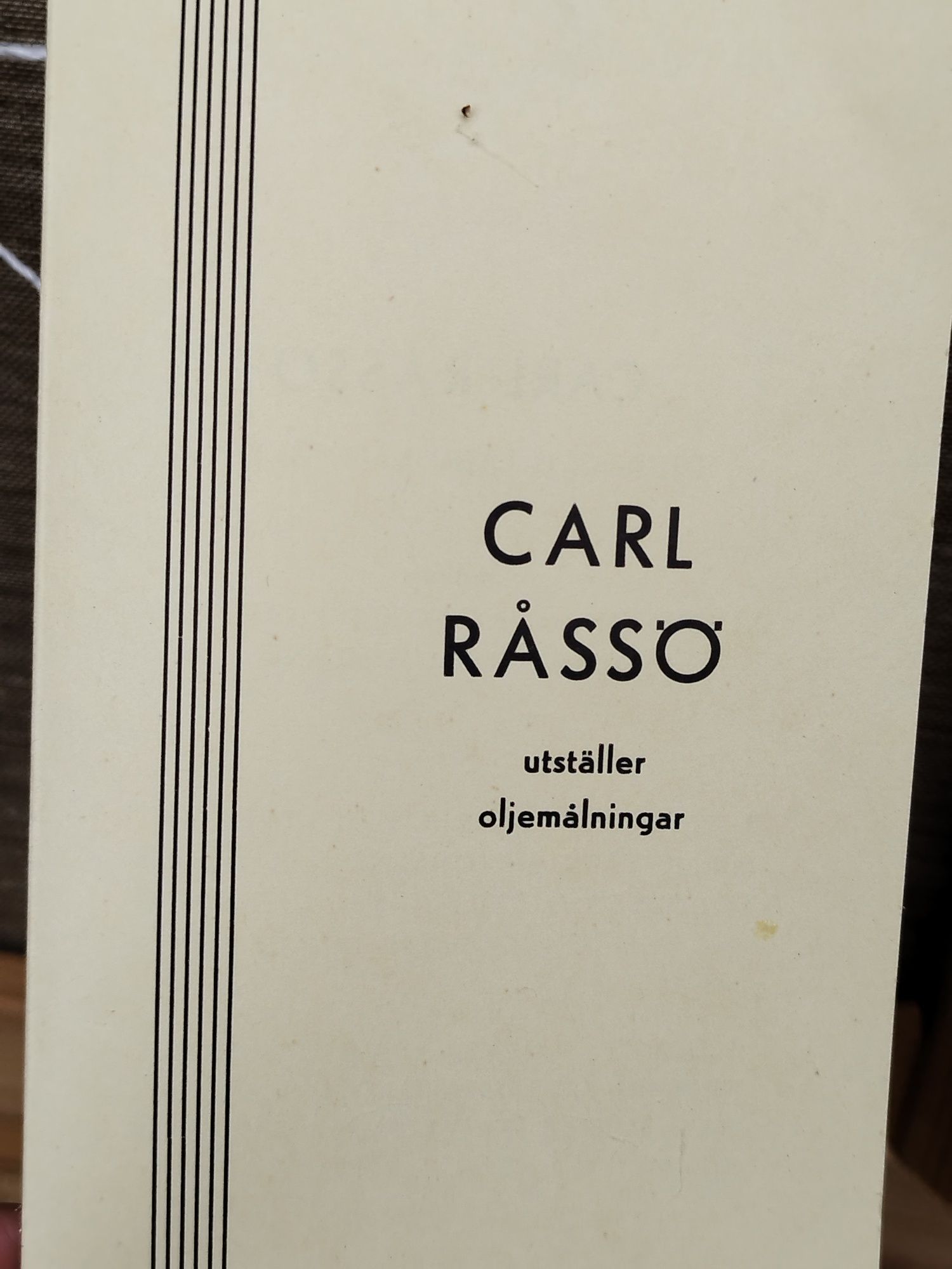 Carl Råssö ,авторска картина, масло върху платно 
Авторска картина