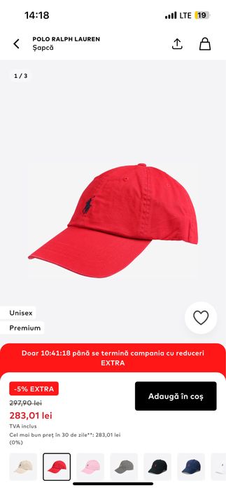 Sapca polo ralph lauren rosie