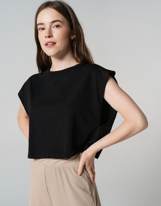 Базовые футболка: чёрная. Хлопок