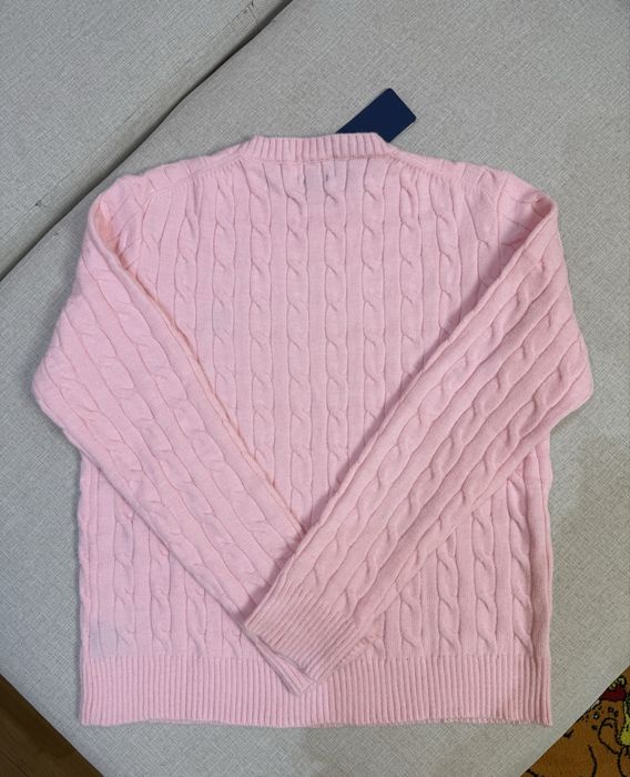 Pulover Ralph Lauren – roz pastel, model cable-knit - Marimea S