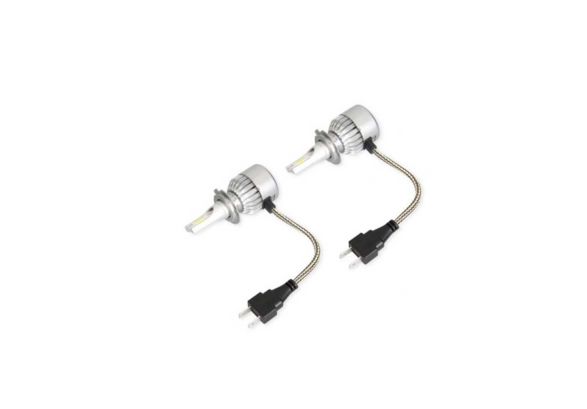 Комплект от 2 броя LED лед диодни крушки за фарове H7 36w 7600lm