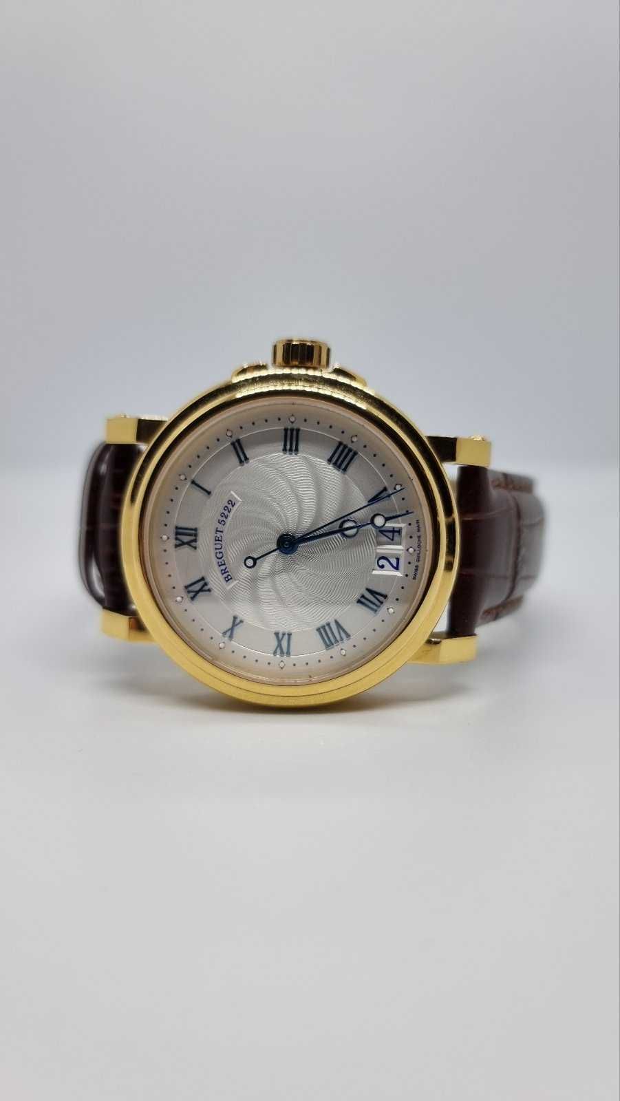 Breguet Marine Big Date Silver Dial Yellow Gold