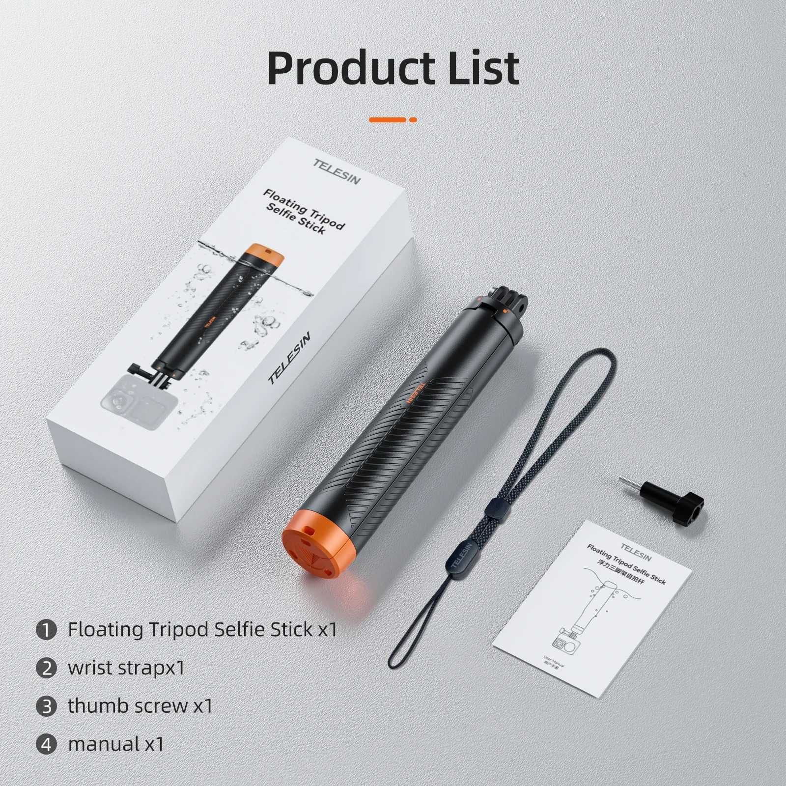 4in1: selfie stick trepied suport filmare plutitor GoPro 10 11 12 13