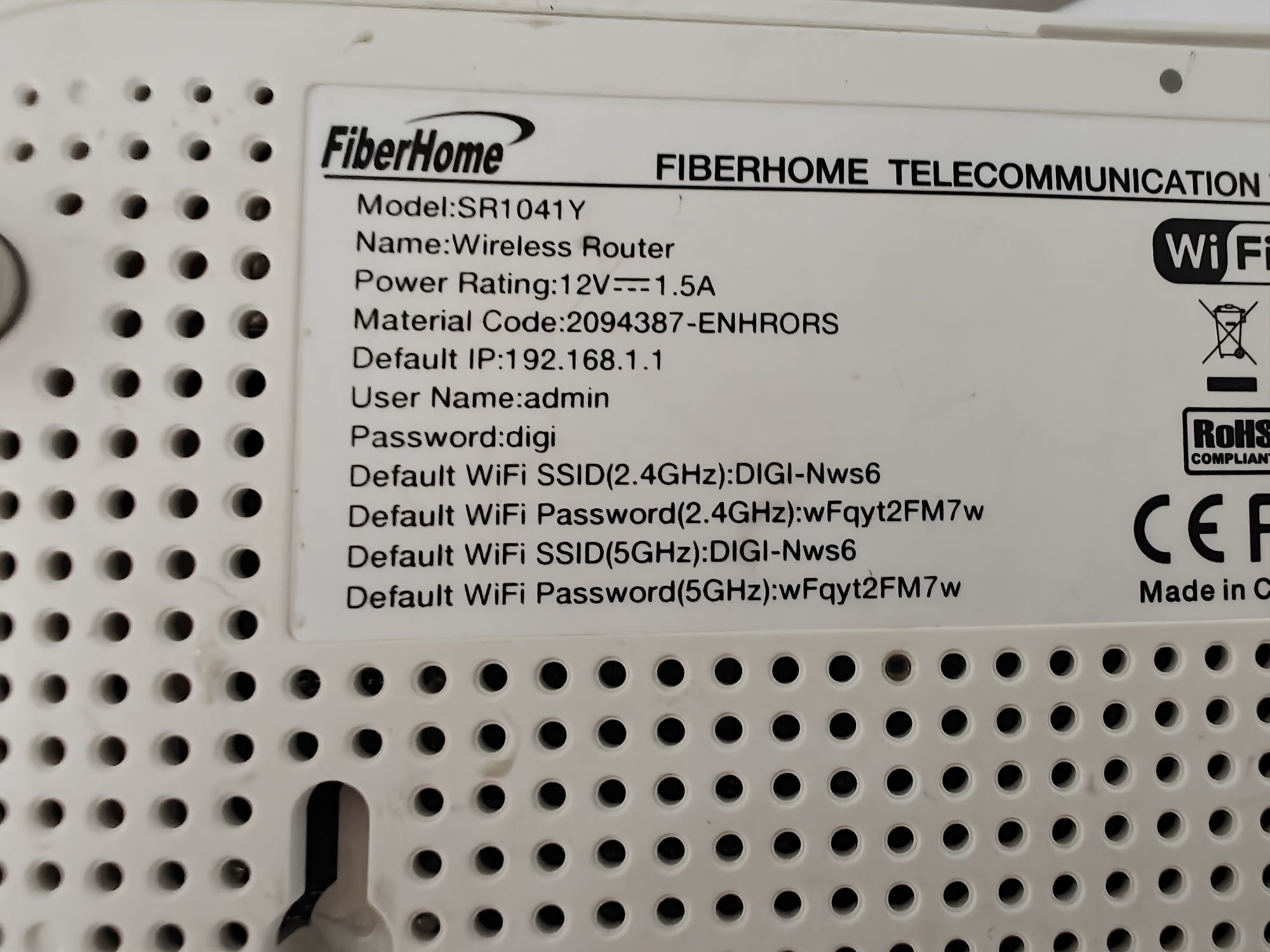 Router fiberhome wifi 6 SR1040Y