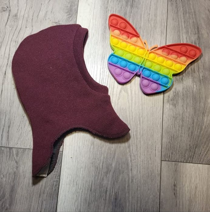 Cagula groasă din lână organică fiartă dublată cu jerse de lână