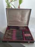 Set tacamuri placate cu ARGINT - 6pers/24 piese anii 1960-1970 Rusia