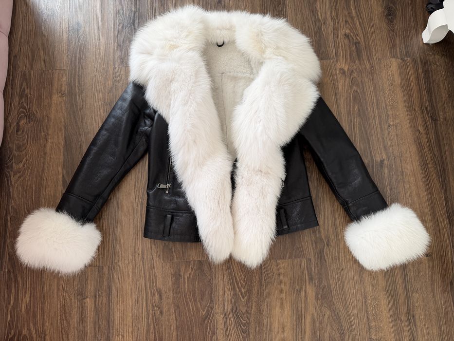 Geaca piele si blana
