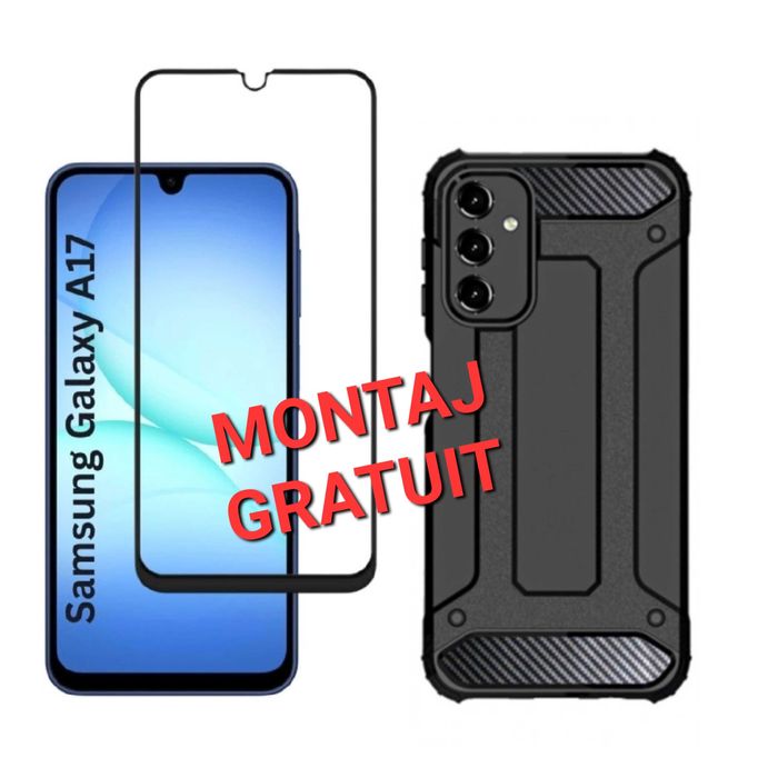 Set - Husa AntiSoc + Folie de Sticla Full Samsung A17 . A56