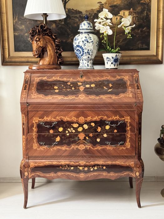Comoda dulap lemn  , secretaire , birou ,mobila vintage baroc
