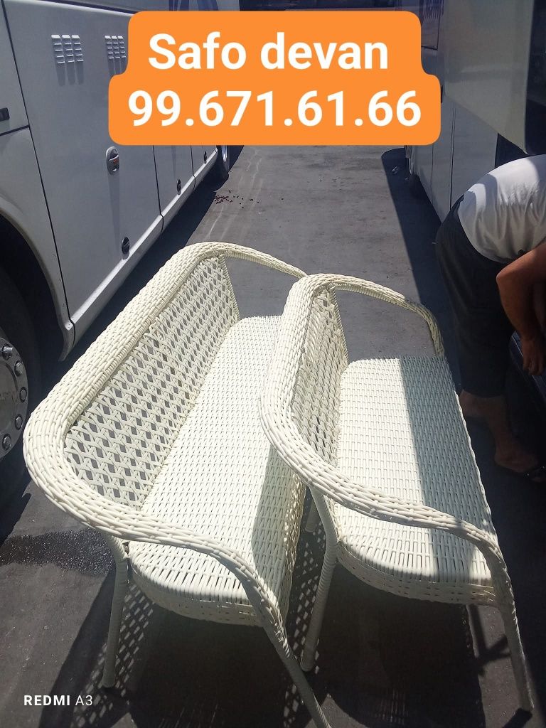 Safo devan rattan tolali stol stullar