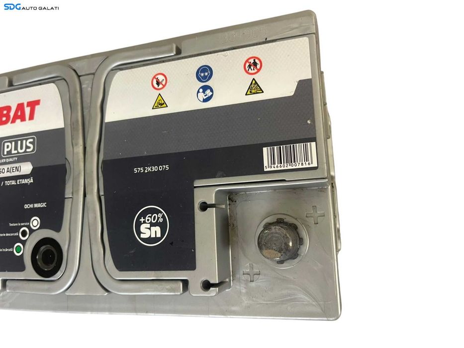 Baterie Acumulator Auto 75AH 750A Rombat Premier Plus 5752K30075 Volkswagen Audi Seat Skoda Ford Opel Toyota BMW Mercedes Renault Peugeot Dacia [B4560]