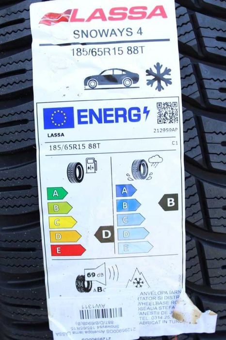 Anvelope iarna noi 185/65R15, 88T, Lassa