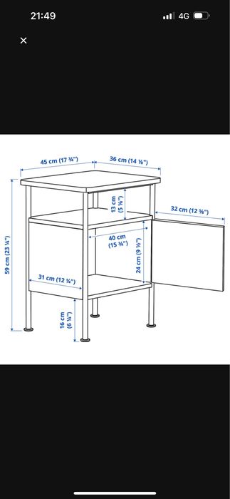 Set 2 noptiere metal