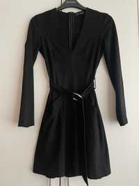 Черна рокля ZARA от велур