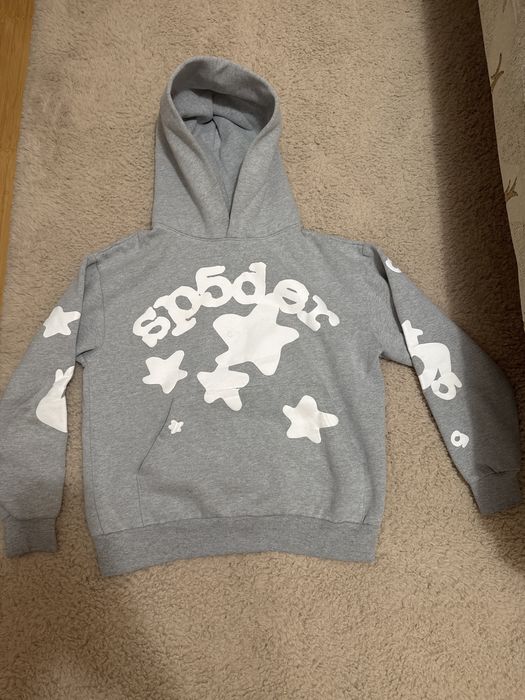 Sp5der hoodie gray