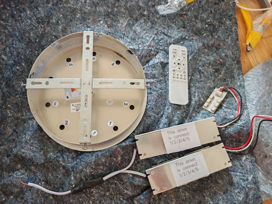 140W LED Сиво таванно осветление за хол, модерно димируемо с дистанцио
