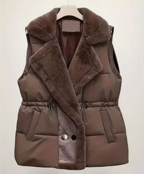 Дамски елек рМ в актоален кафяв цвят