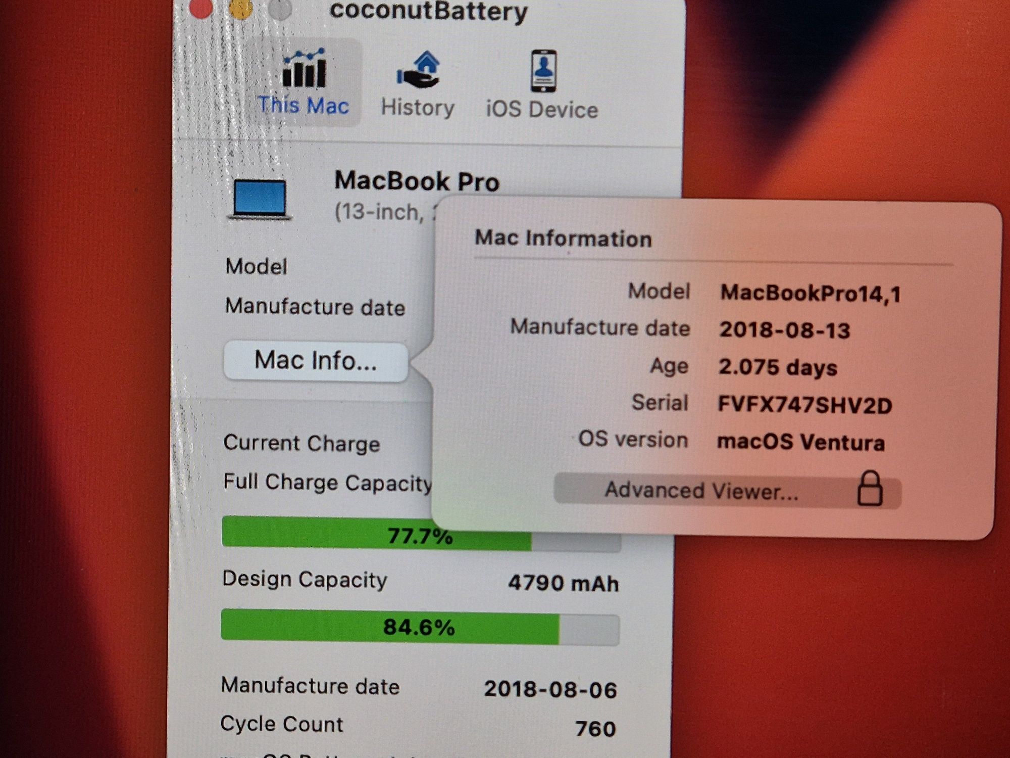 vand laptop MacBook Pro A1708 2017..i5..8 gb..Ssd 256.