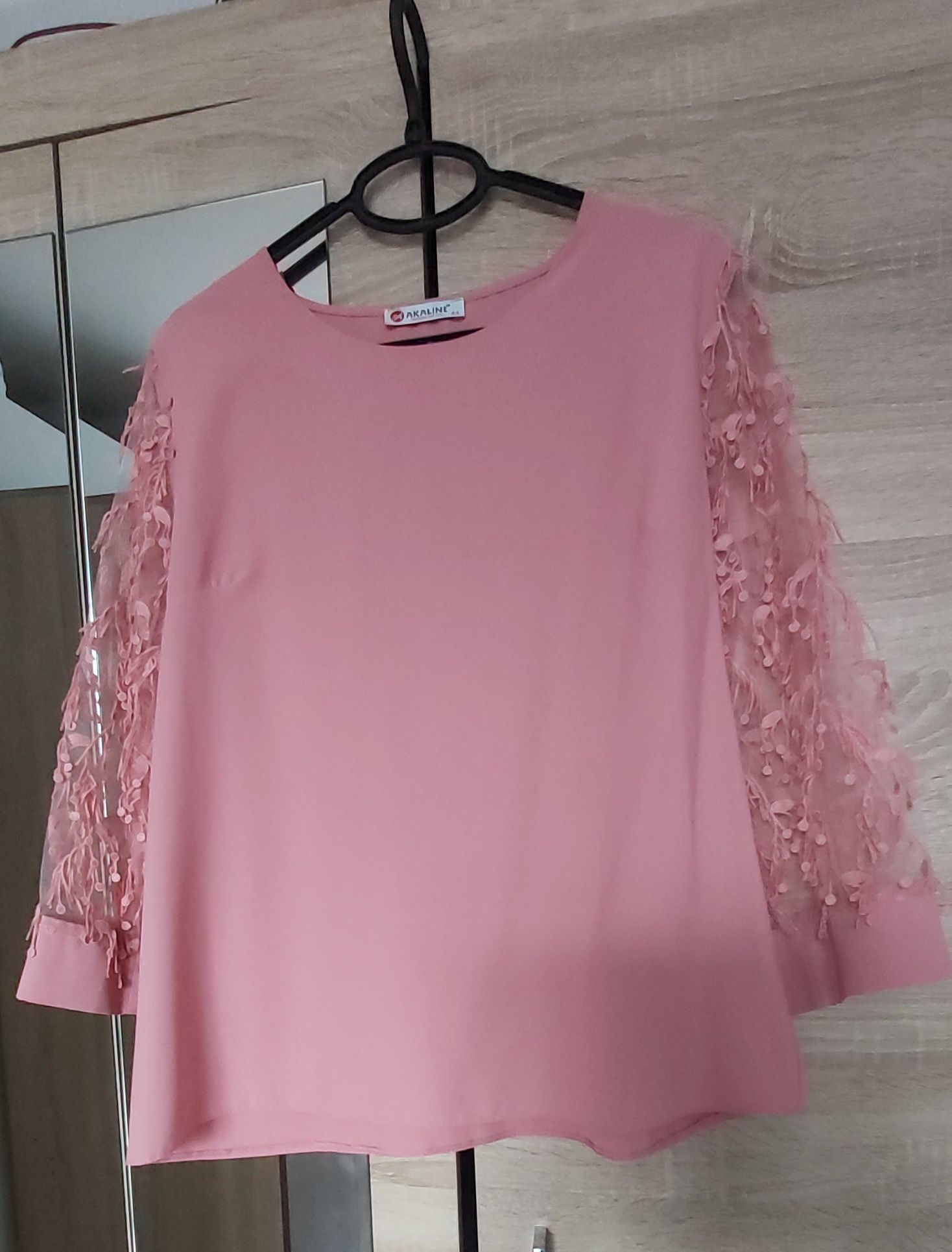 Bluza damă elegantă culoare roz pudra