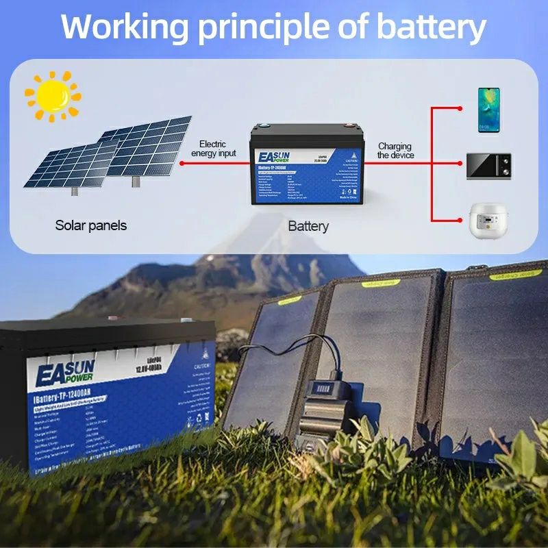 Baterie solara 24V LifePo4 100Ah 2560Wh Easun