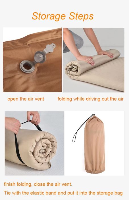 Надувной туристический коврик с подушкой 5см толщина