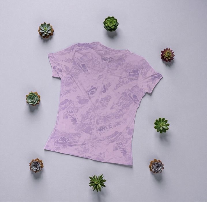 Nike Lilac Graphic Tee – Size M (Fits Like XS)